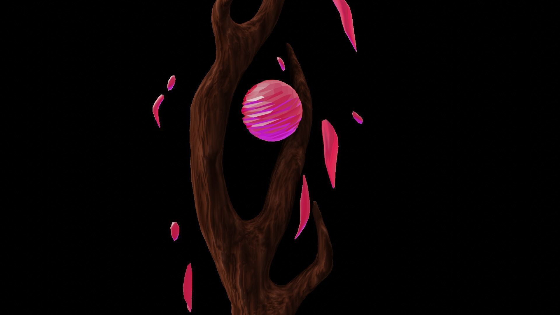 Magic Staff Animated Free 3D model_3