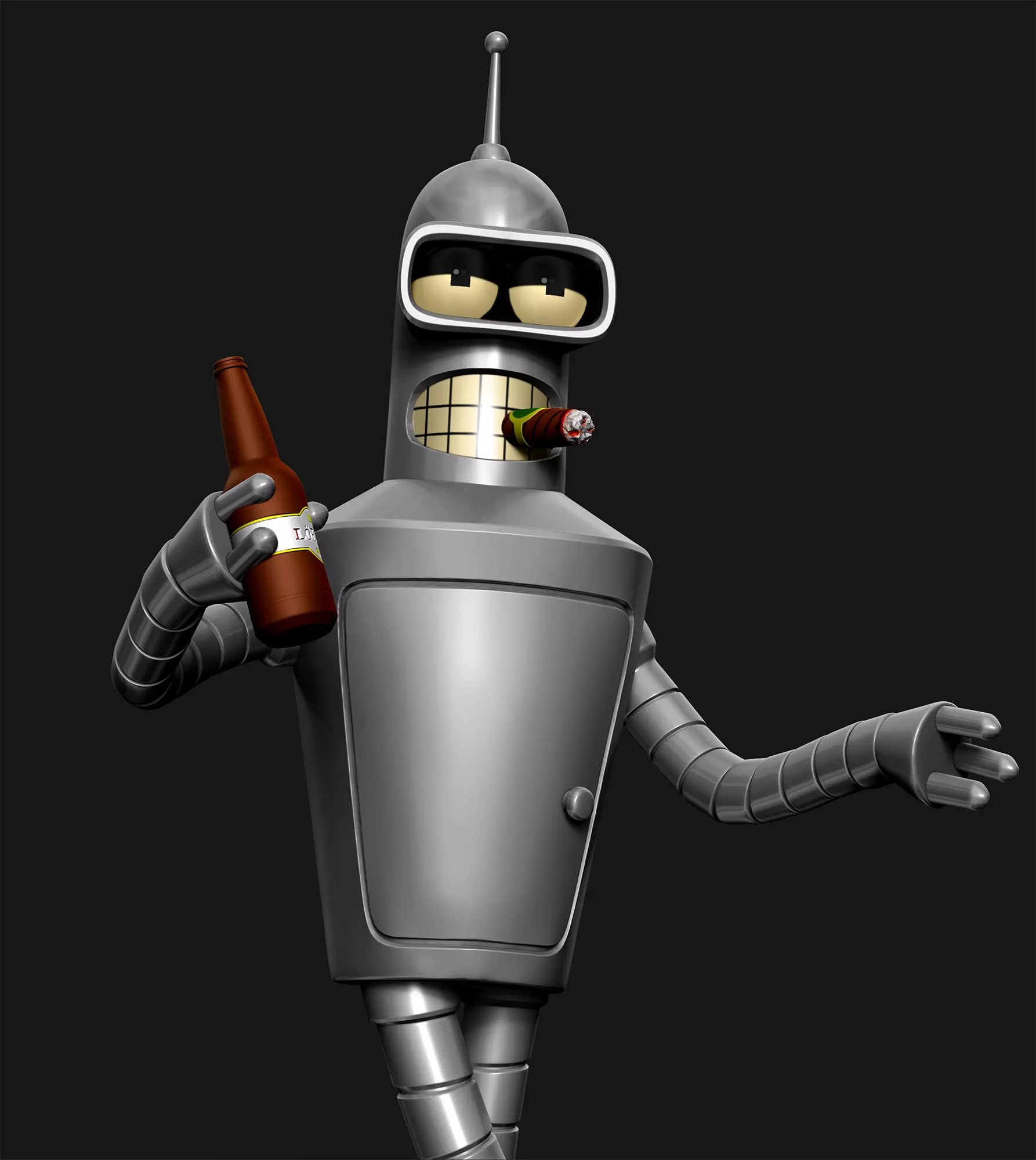 Bender Statue Futurama 3D print model_0