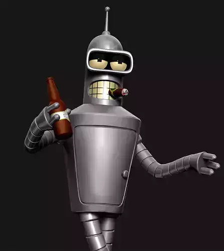 Bender Statue Futurama 3D print model