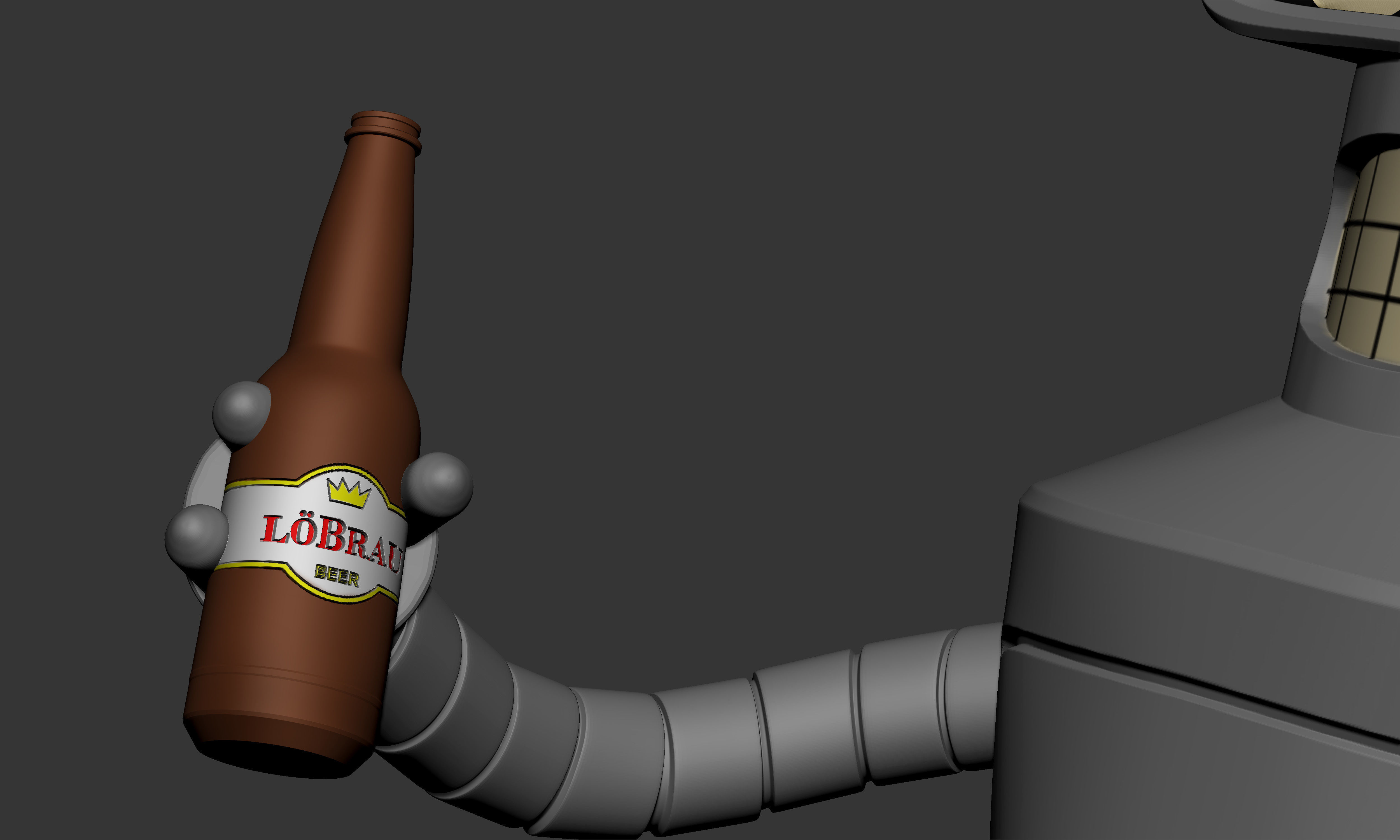 Bender Statue Futurama 3D print model_10