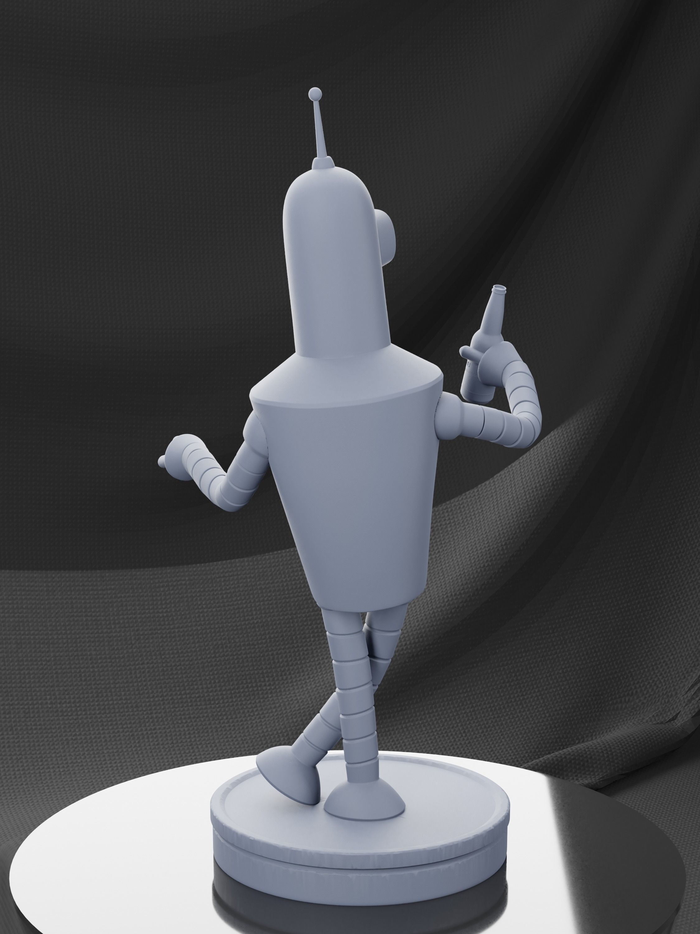 Bender Statue Futurama 3D print model_4