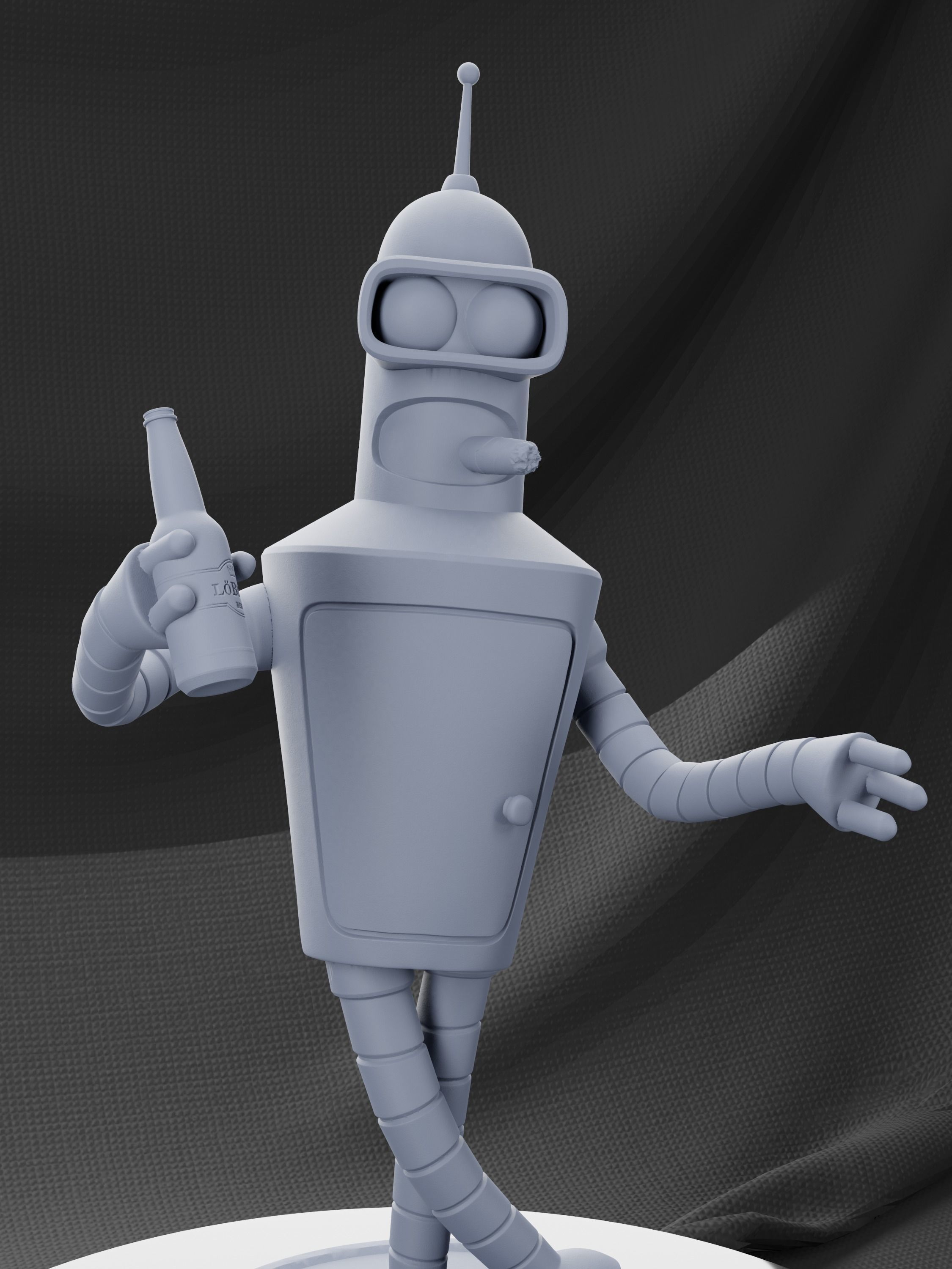 Bender Statue Futurama 3D print model_2