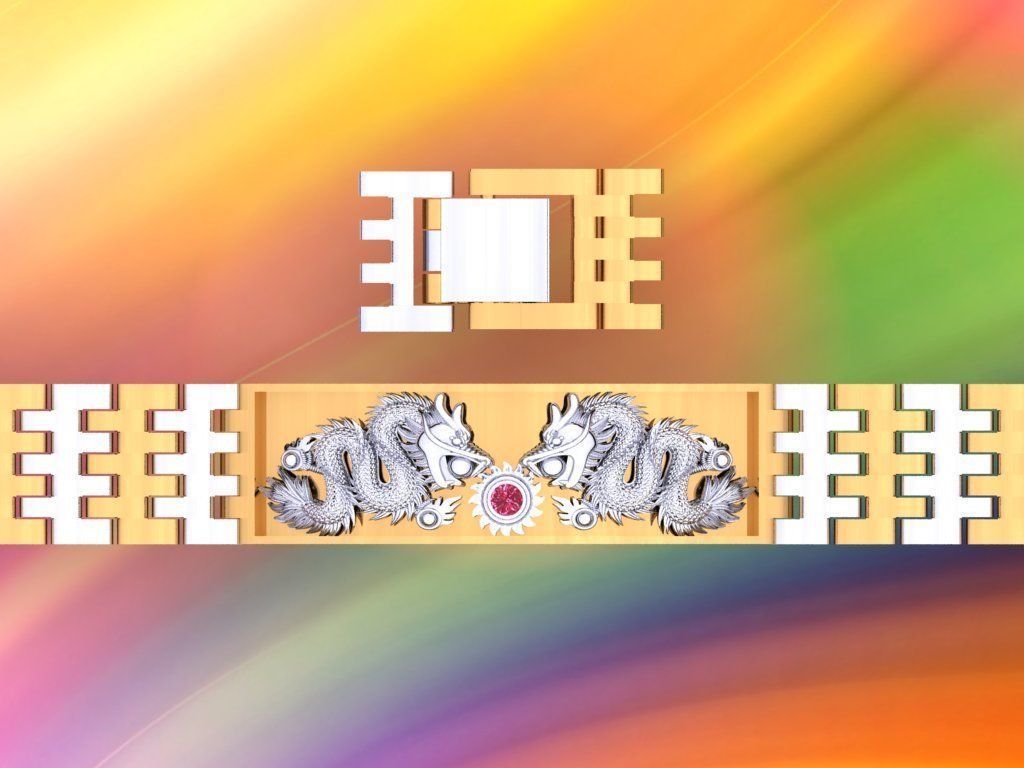 Dragon bracelet - Chain bracelets - Watch strap bracelets 3D print model_7