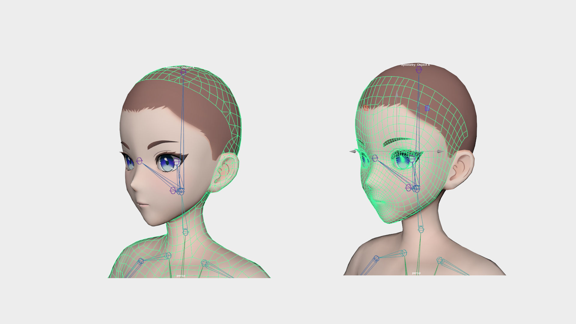 Anime Female Base Model V1 Low-poly 3D model_23