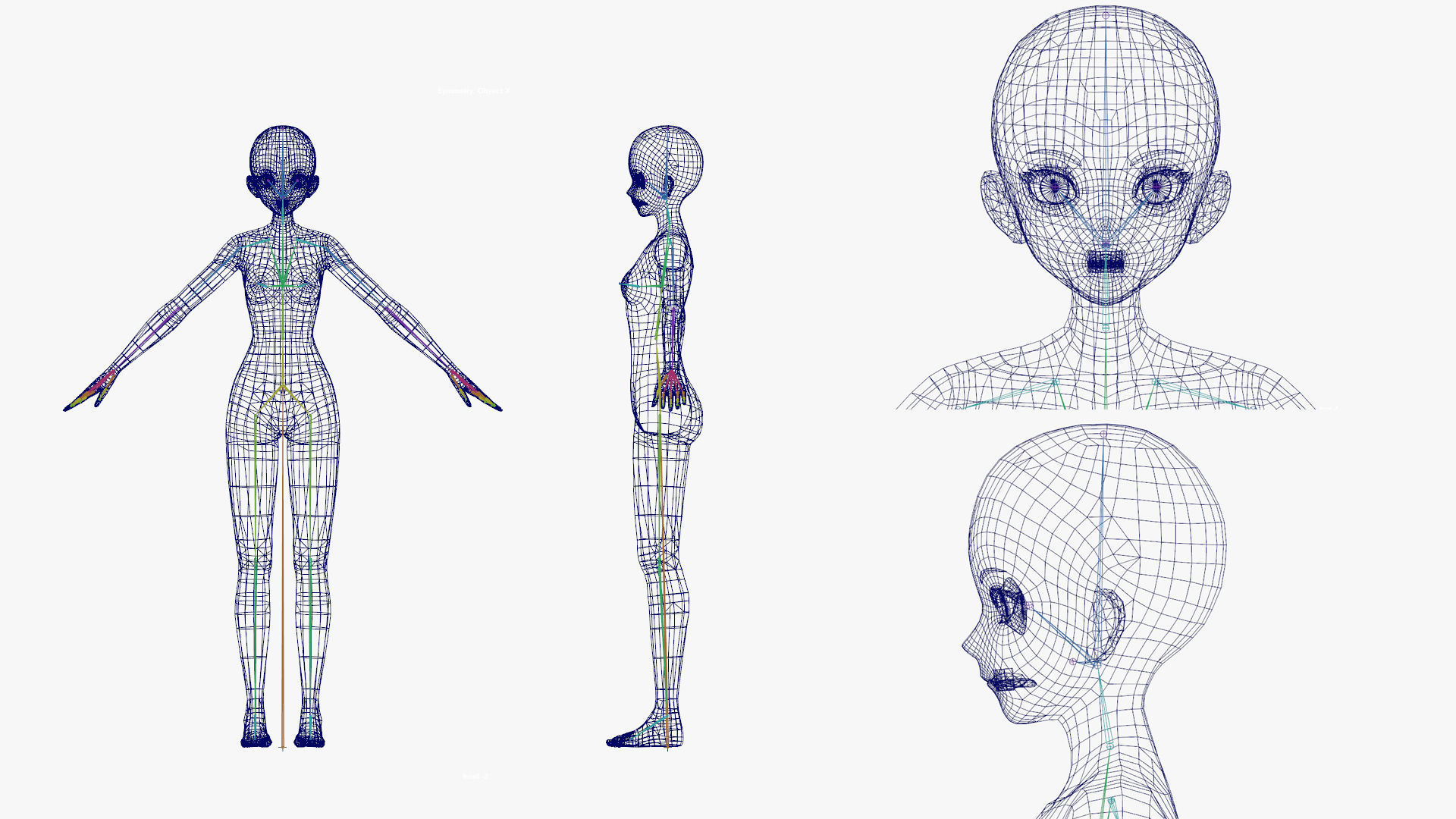 Anime Female Base Model V1 Low-poly 3D model_15