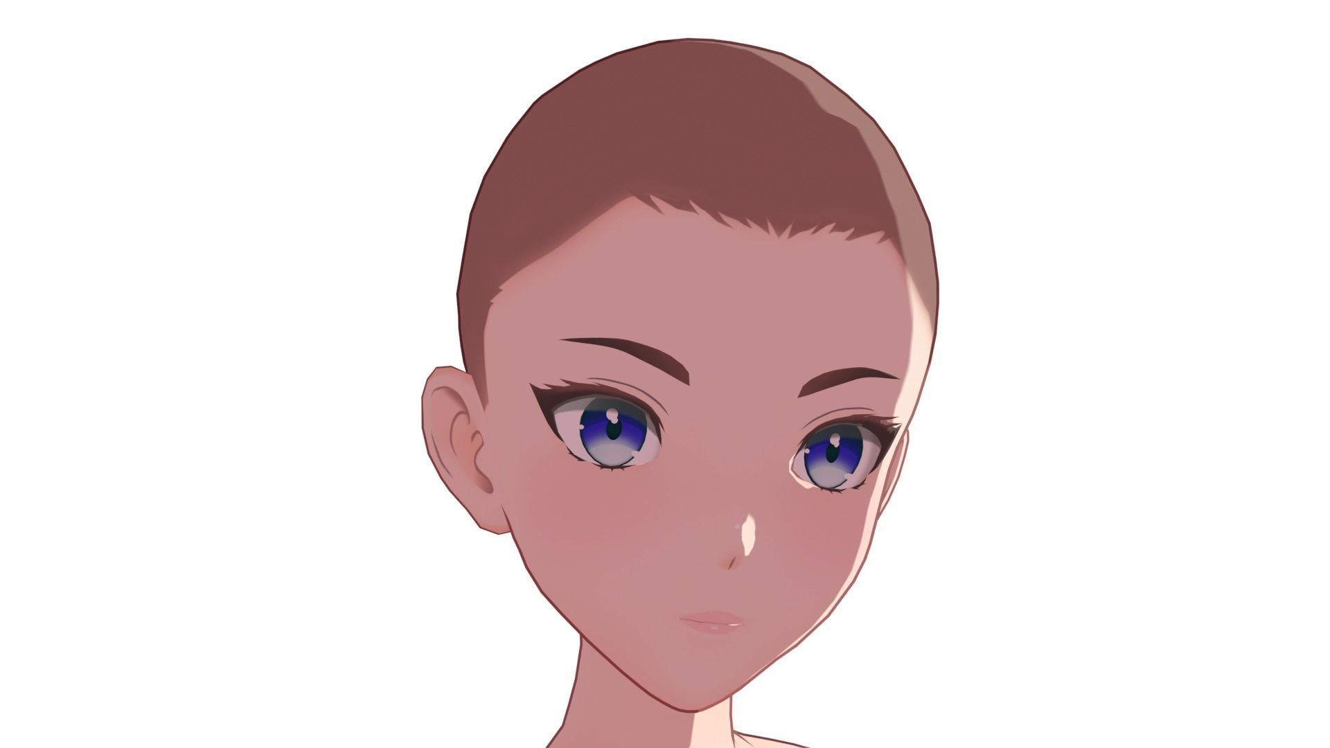 Anime Female Base Model V1 Low-poly 3D model_22