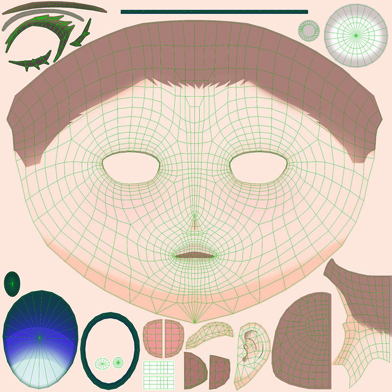 Anime Female Base Model V1 Low-poly 3D model_16