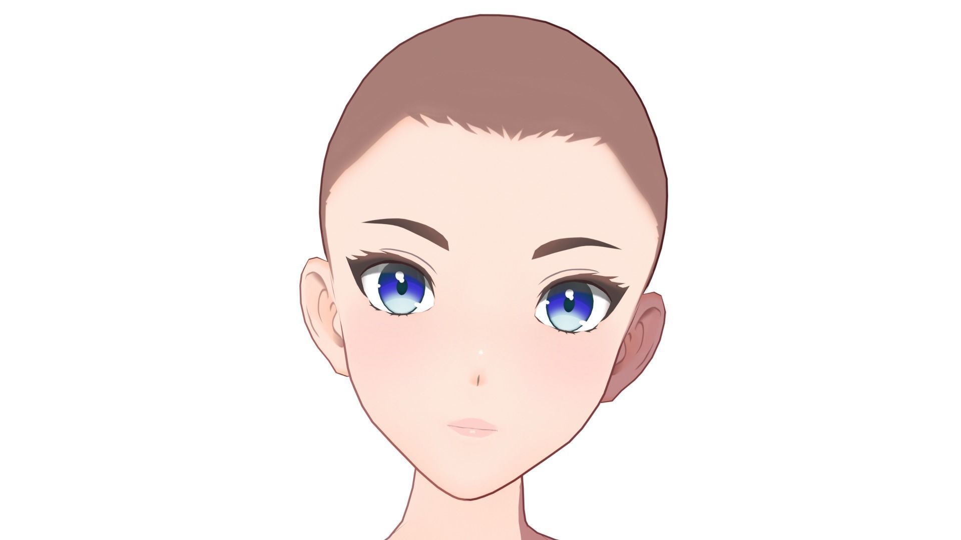 Anime Female Base Model V1 Low-poly 3D model_18