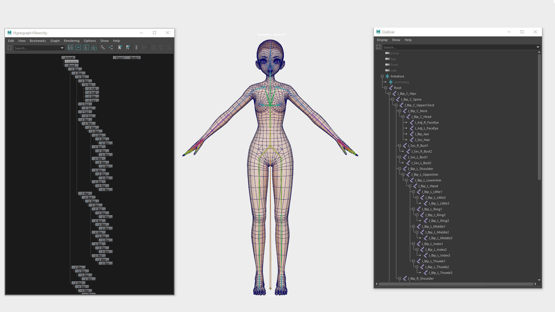 Anime Female Base Model V1 Low-poly 3D model_24