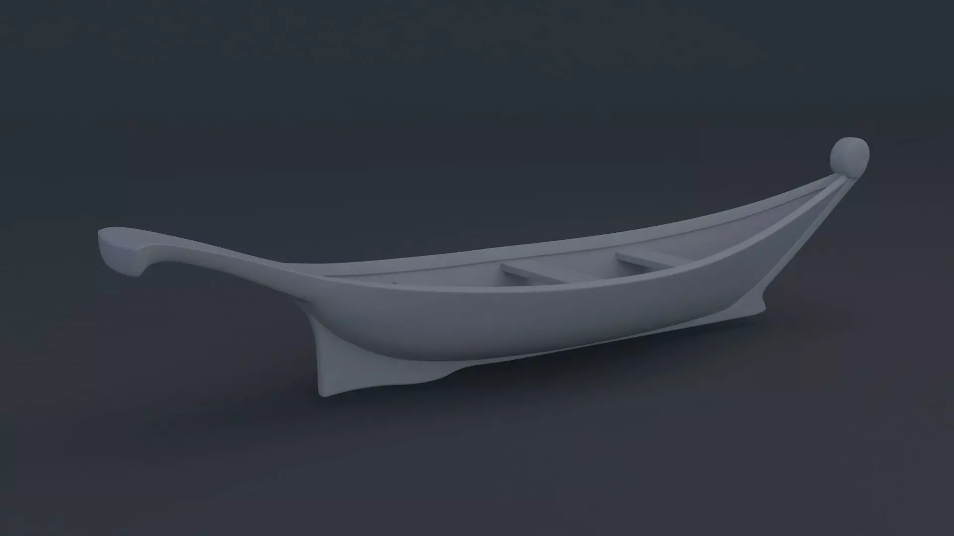 Boat Model viking canoe 3D model_0