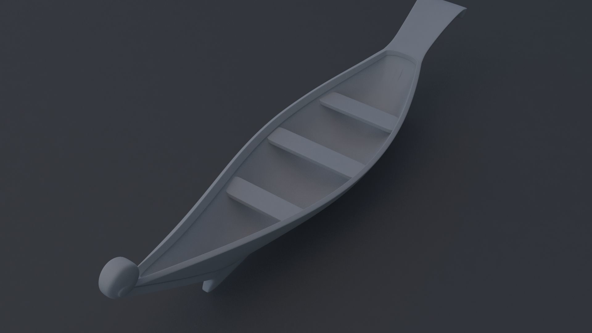 Boat Model viking canoe 3D model_2