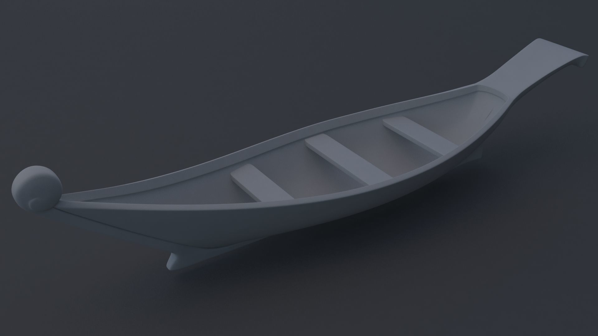 Boat Model viking canoe 3D model_3