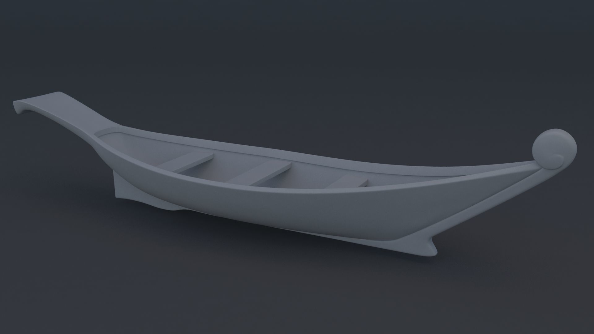 Boat Model viking canoe 3D model_1