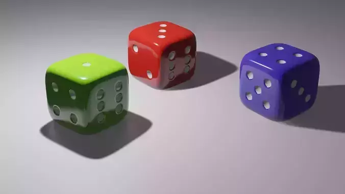 3D Simple Dice model  Low-poly 3D model