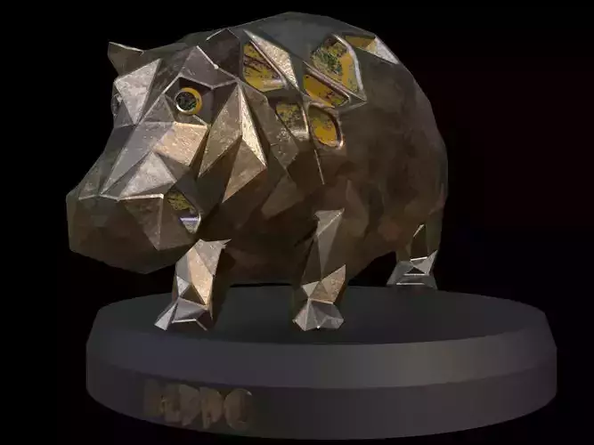 Steampunk Hippo Pose