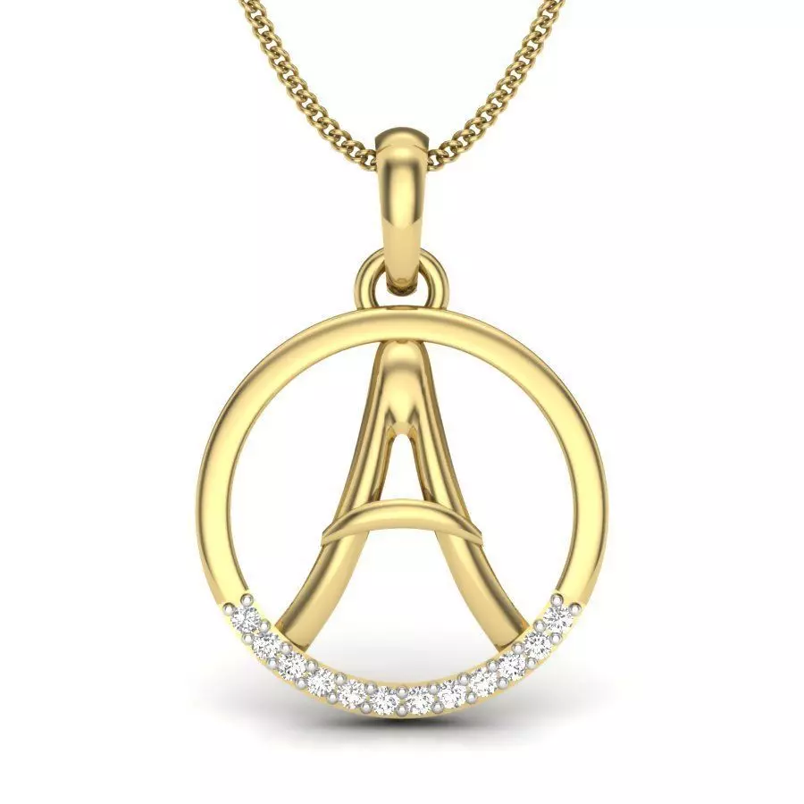 Initial Letter Pendant A 3D print model