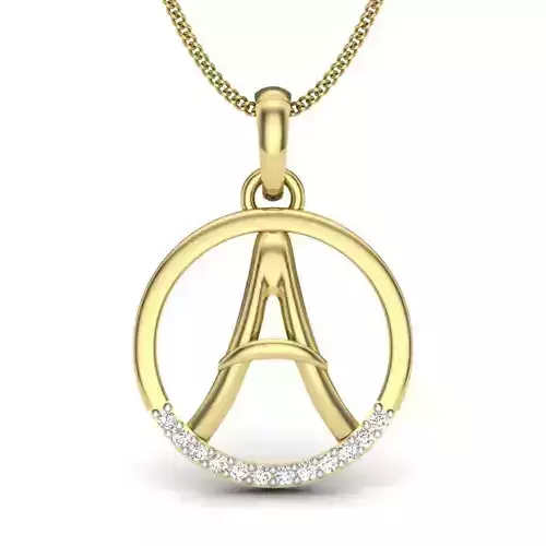 Initial Letter Pendant A 3D print model