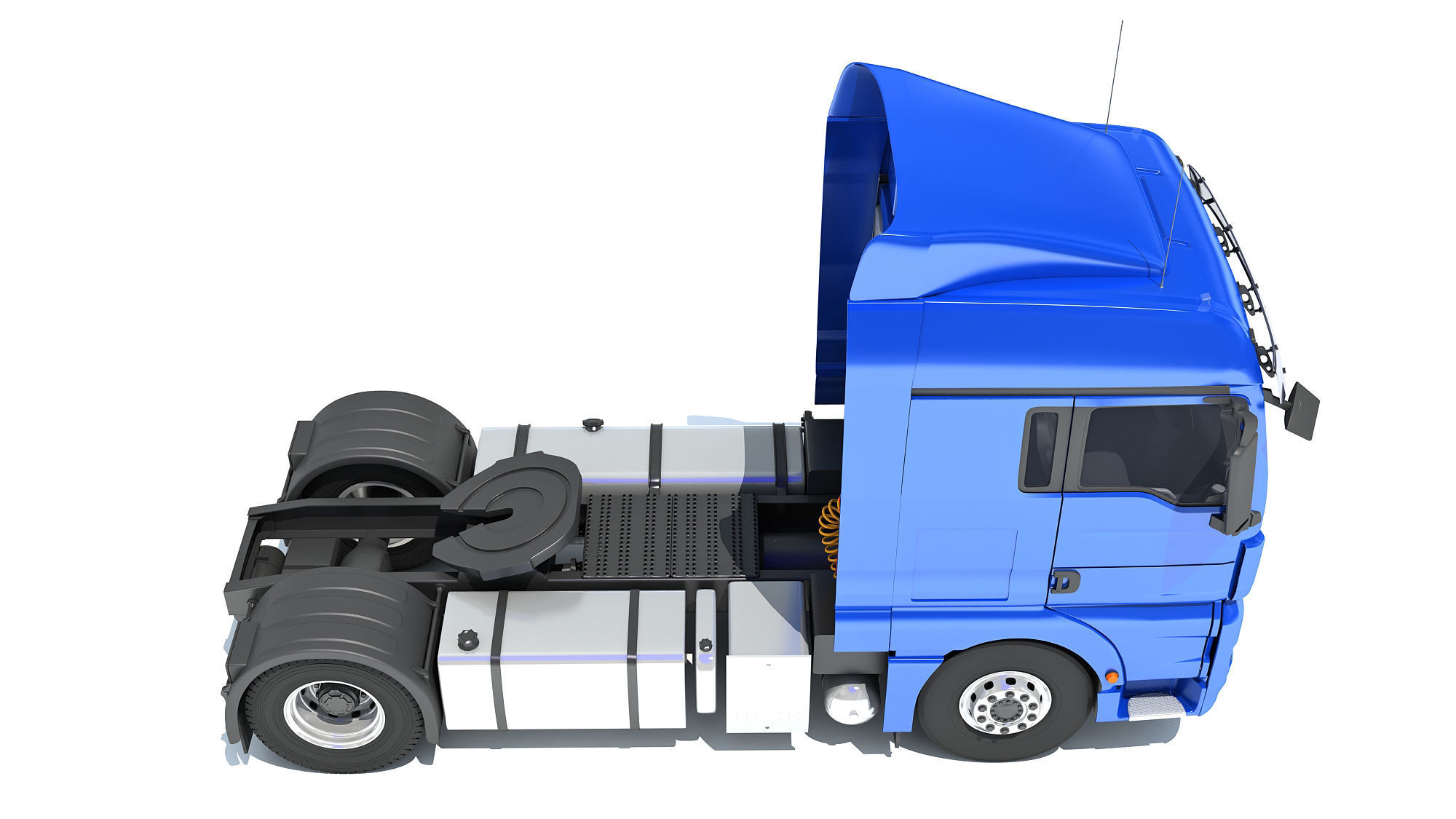 Generic Semi Truck 3D model_6