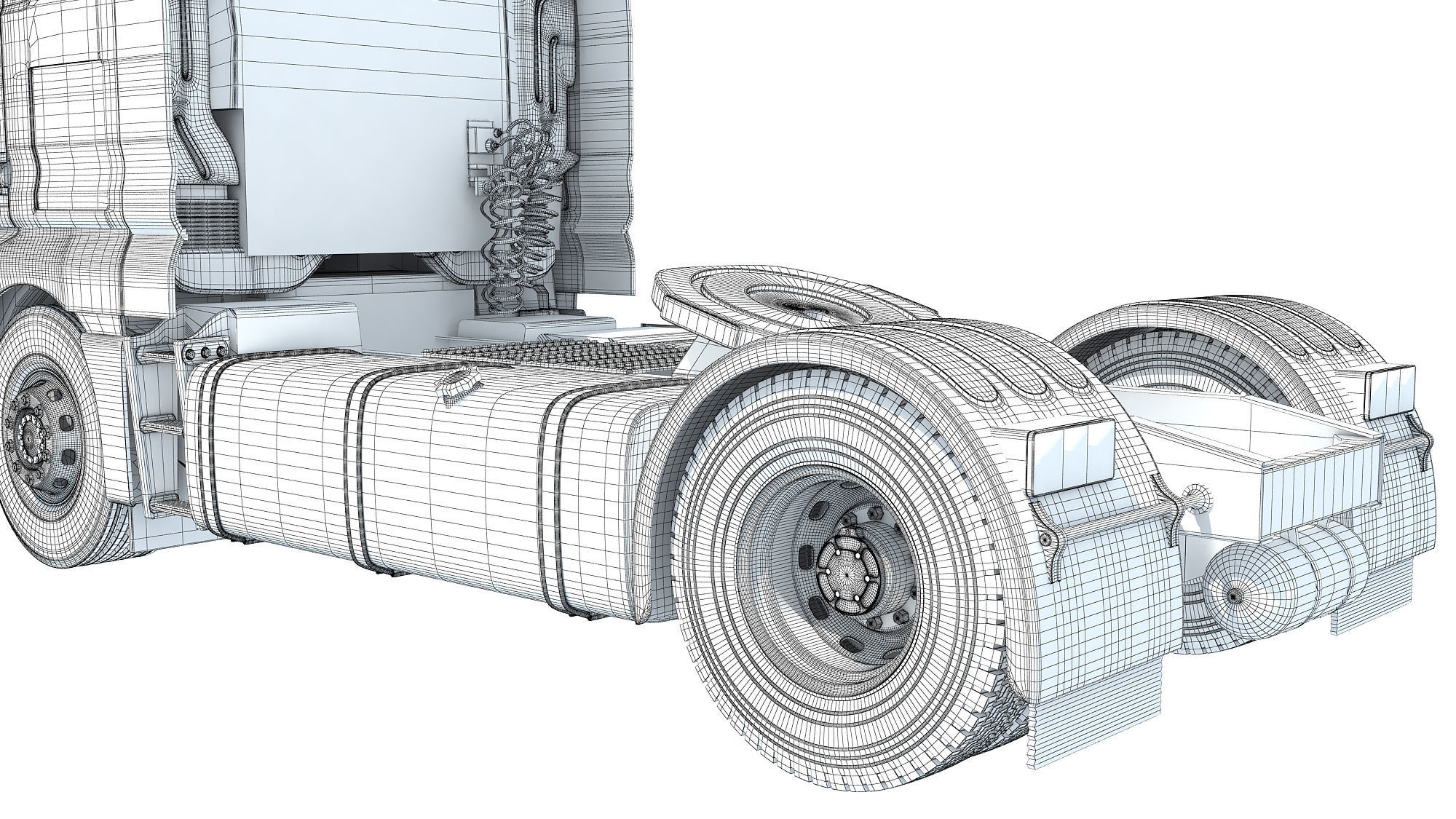 Generic Semi Truck 3D model_17