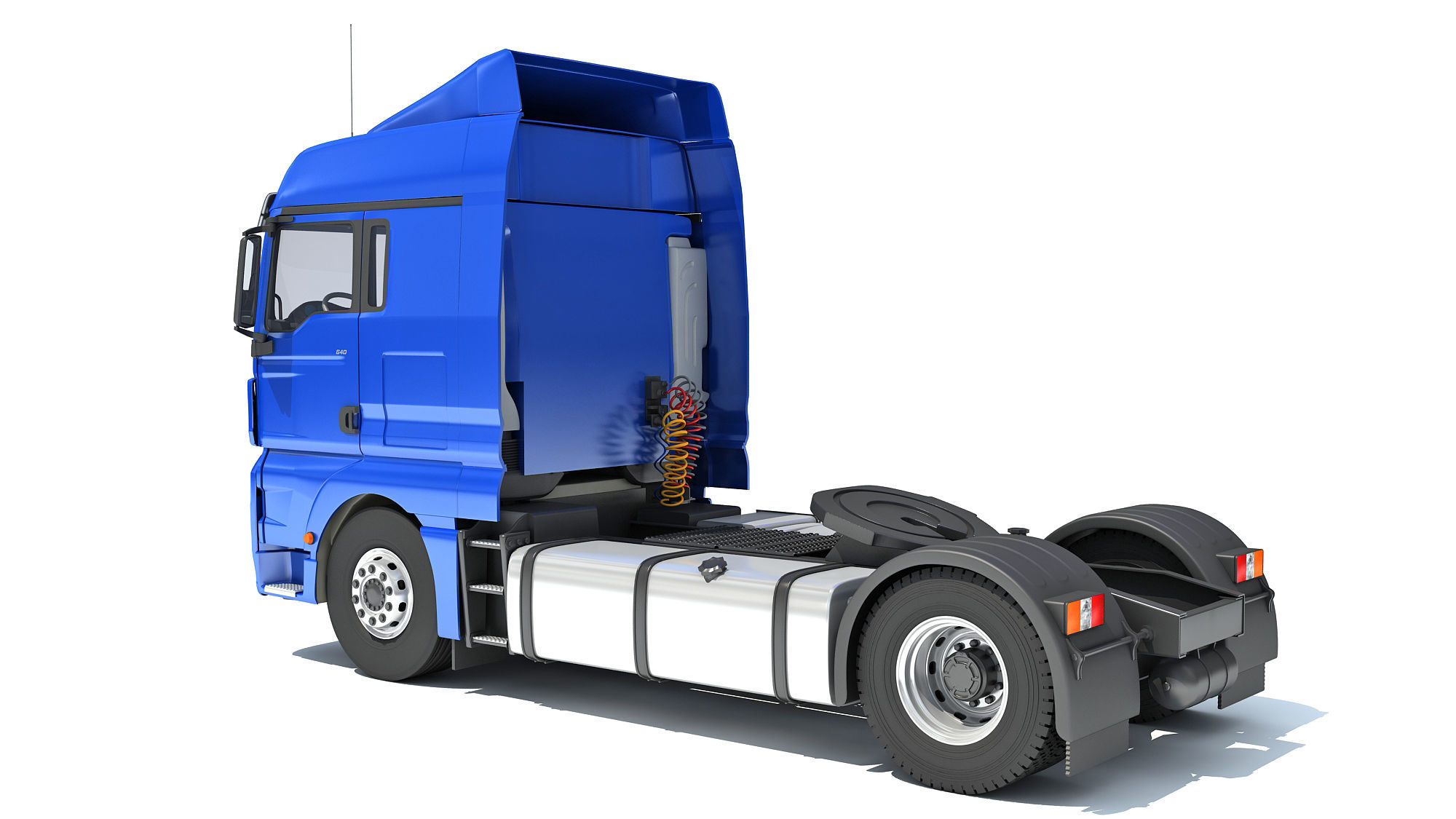 Generic Semi Truck 3D model_2