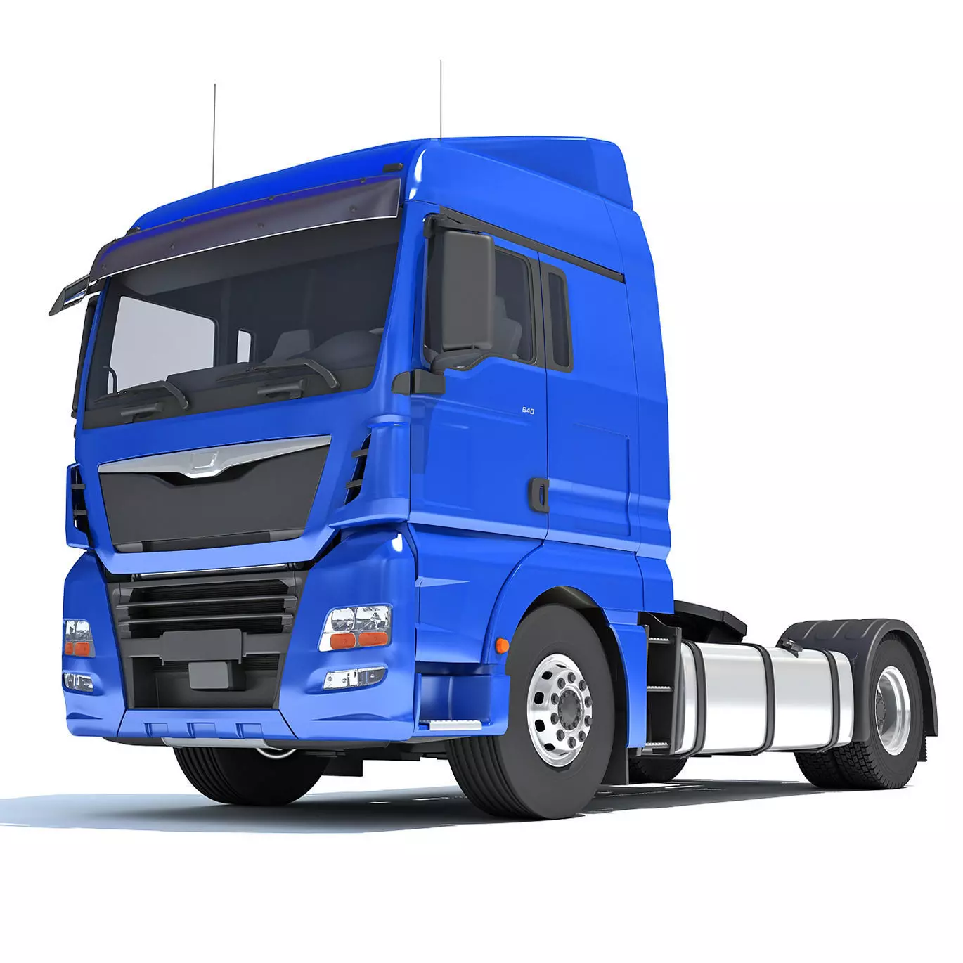 Generic Semi Truck 3D model_0