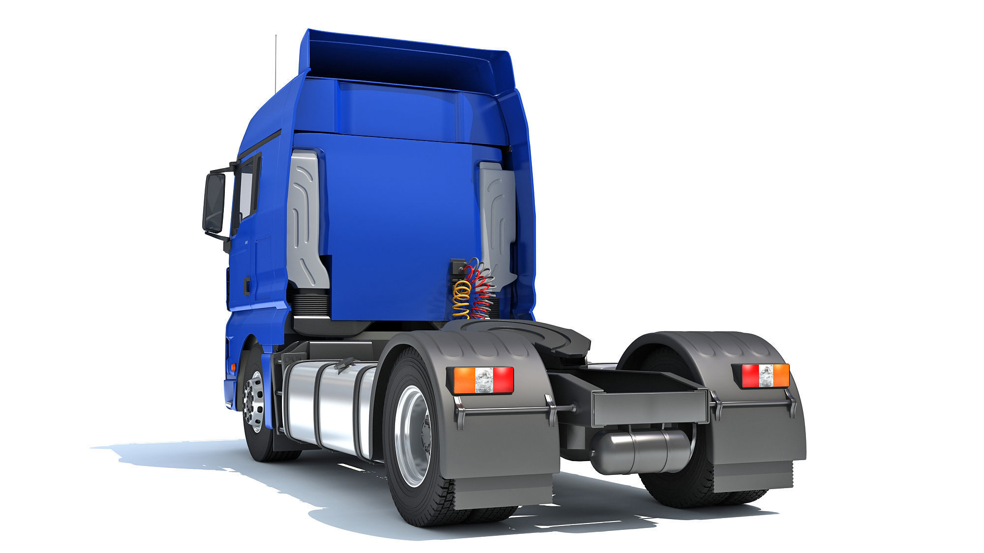Generic Semi Truck 3D model_3