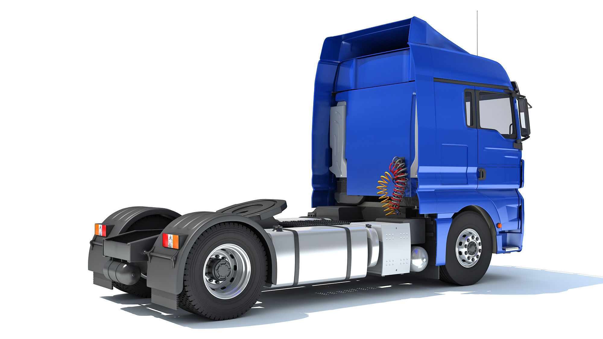 Generic Semi Truck 3D model_4
