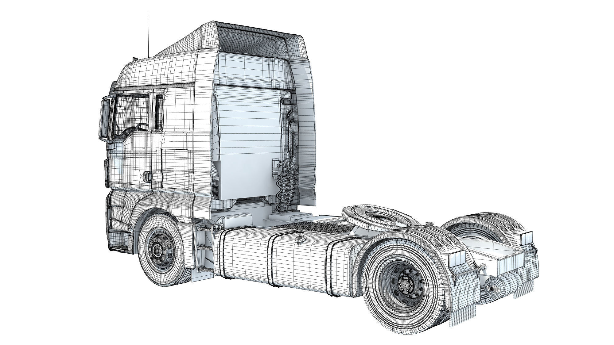 Generic Semi Truck 3D model_15