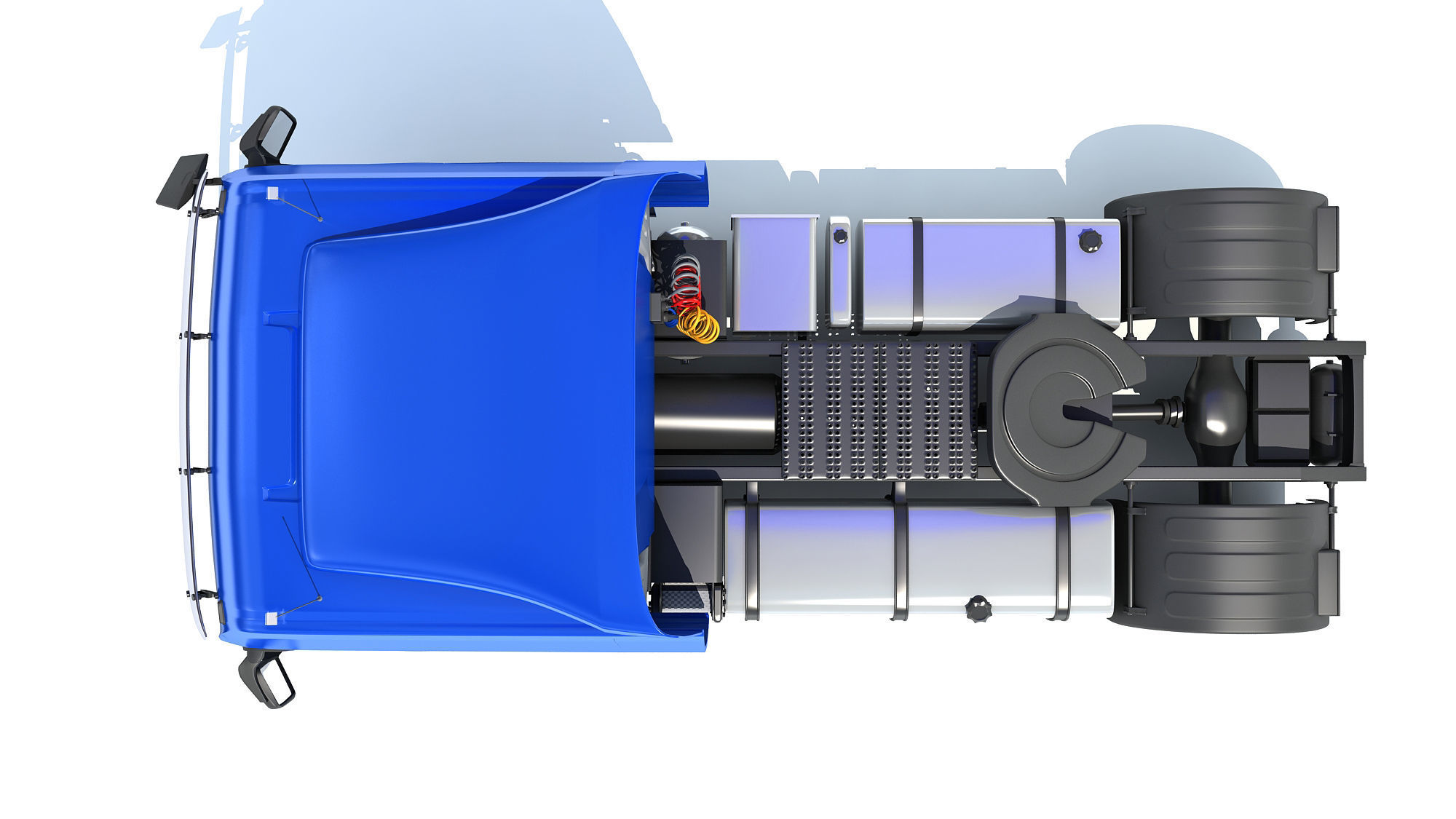 Generic Semi Truck 3D model_10