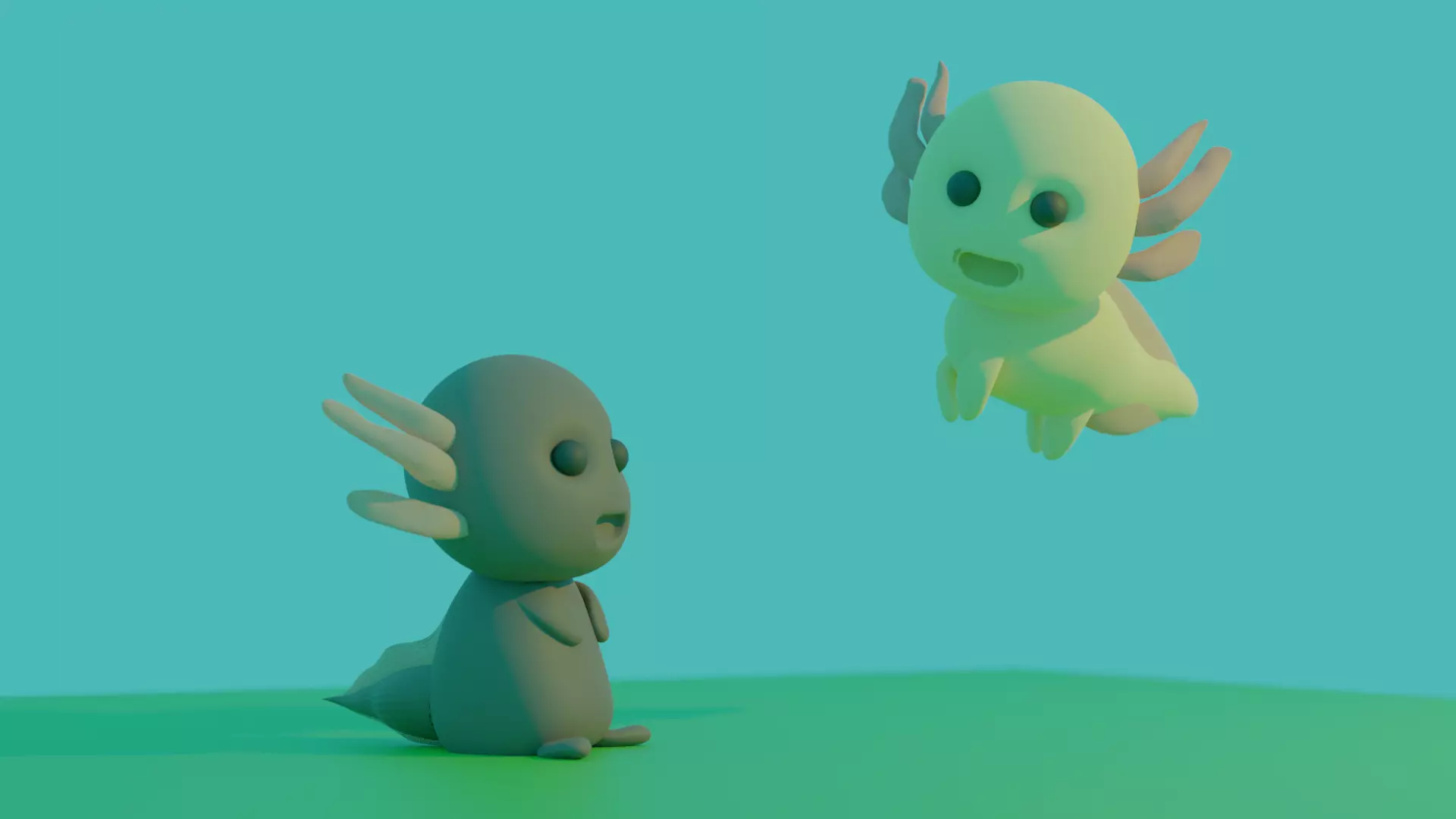 Axolotl Figures 3D model