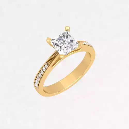 LR01216 sapphire and diamond engagement ring in rose gold