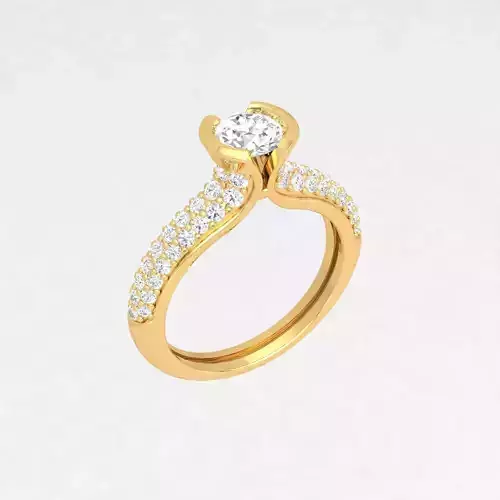 5MM Solitaire Wedding Ring 3D Model Render Detail STL 3dm