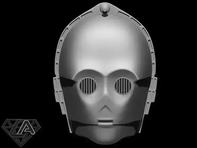 Star wars C3-PO helmet 3D print model