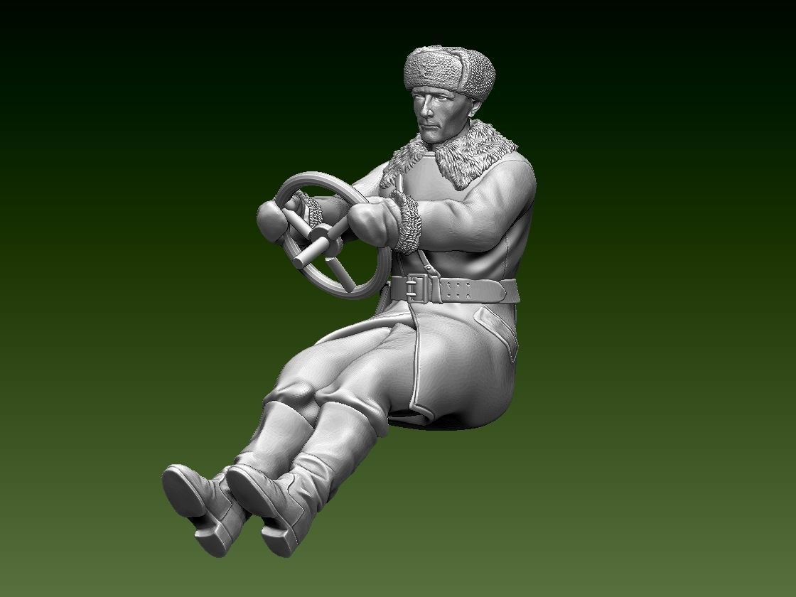 chauffeur ussr ww2 3D print model_3
