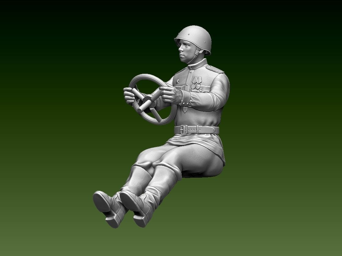 chauffeur ussr ww2 3D print model_3