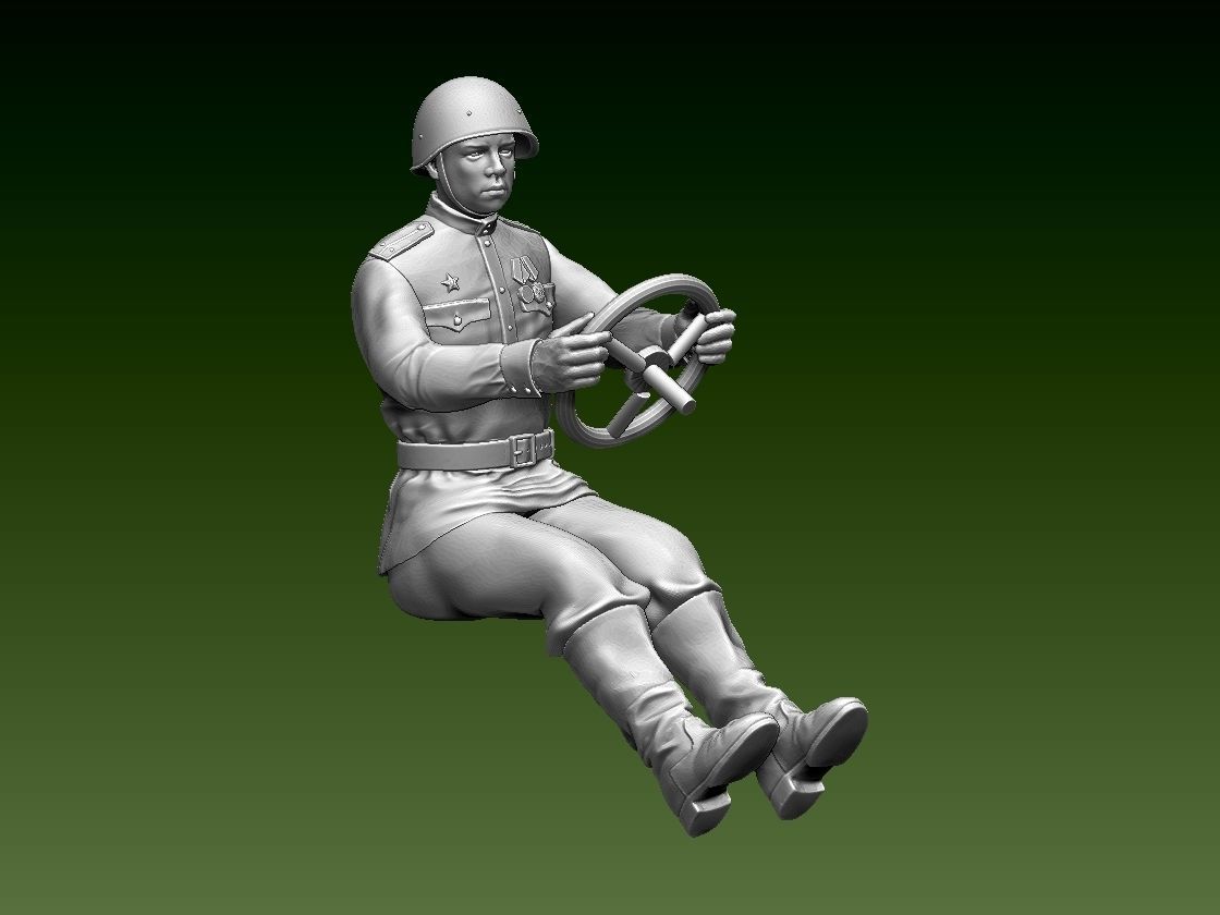 chauffeur ussr ww2 3D print model_1