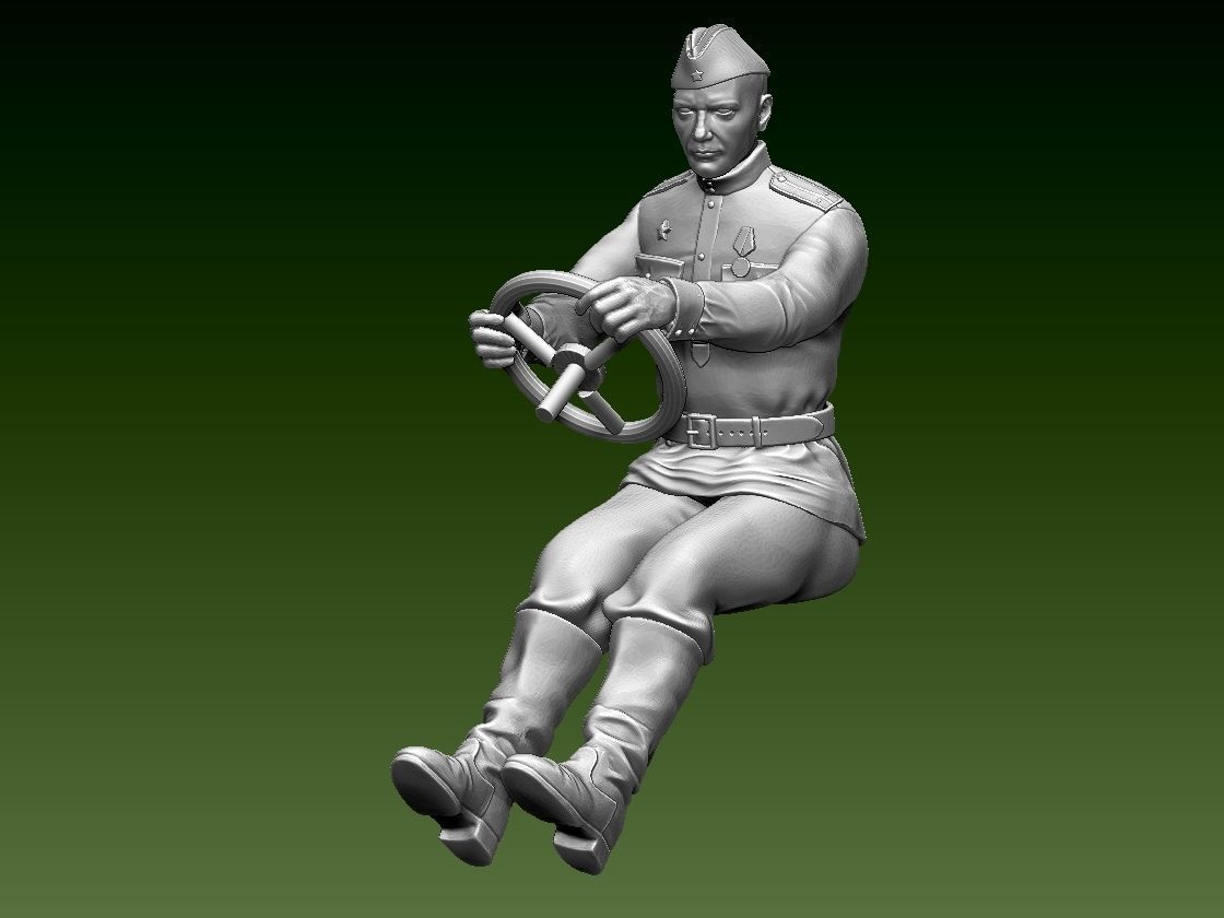 chauffeur ussr ww2 3D print model_3