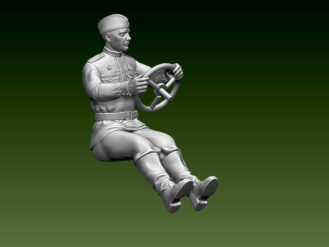 chauffeur ussr ww2 3D print model_1