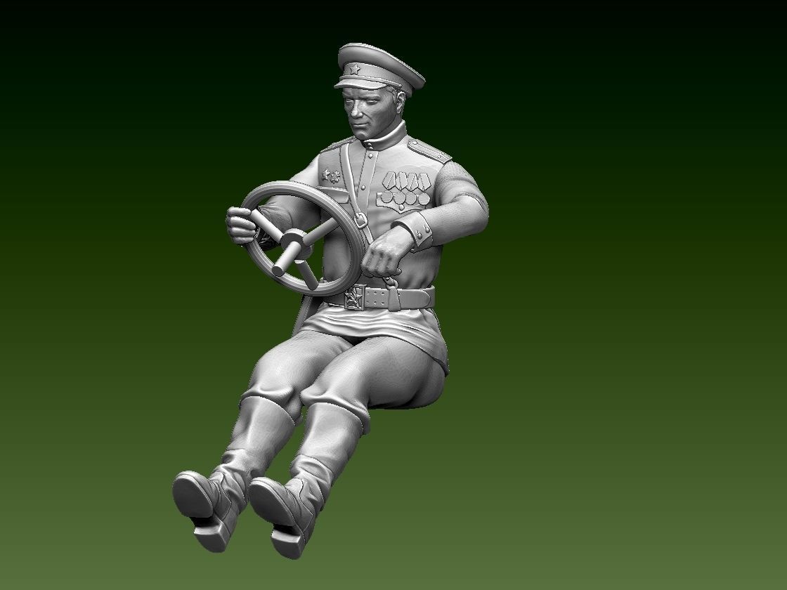 chauffeur ussr ww2 3D print model_3