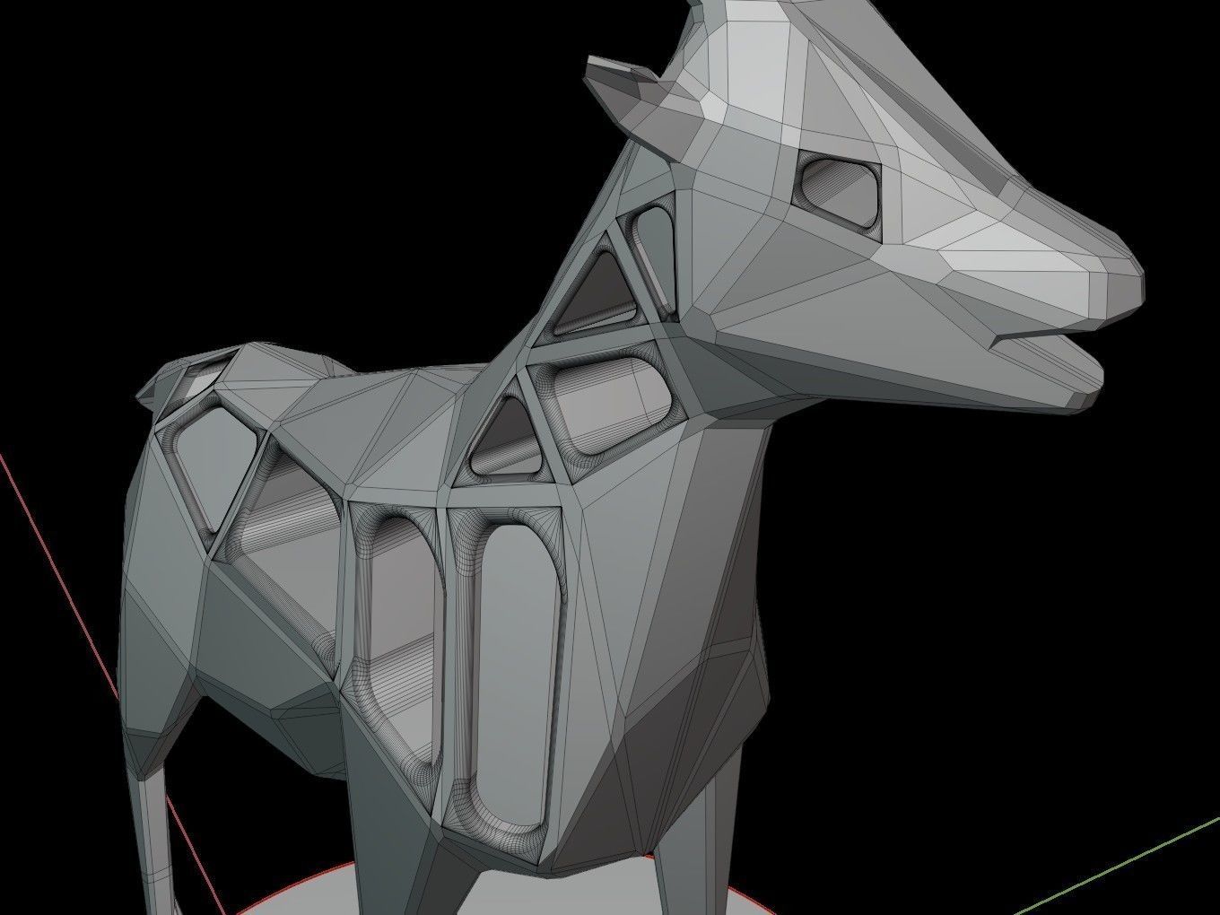 Steampunk Goat Rock Low-poly 3D model_14