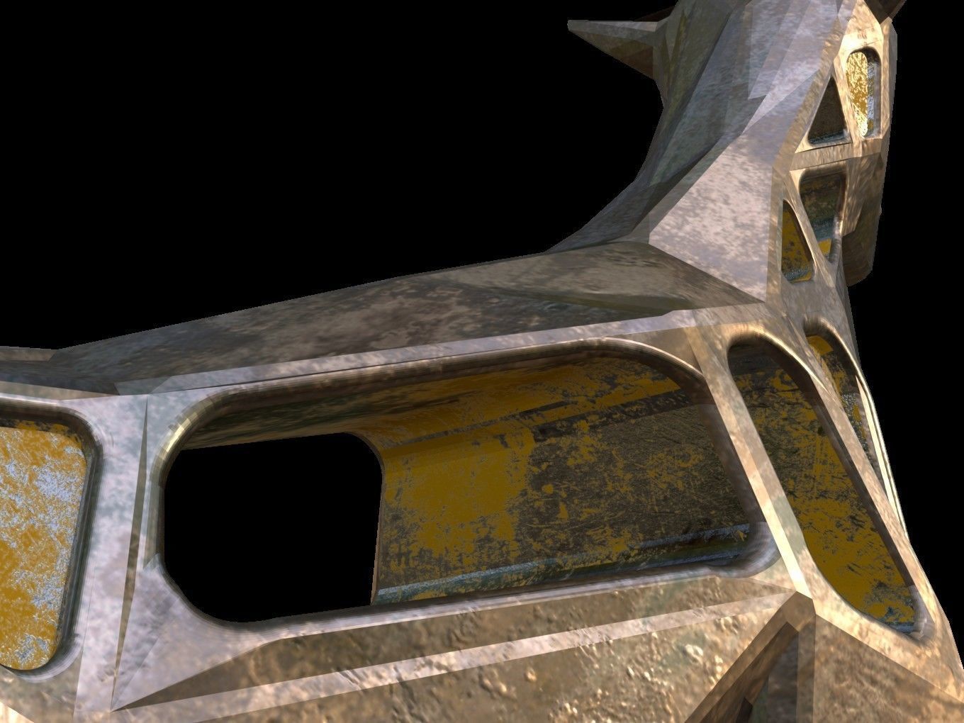 Steampunk Goat Rock Low-poly 3D model_11