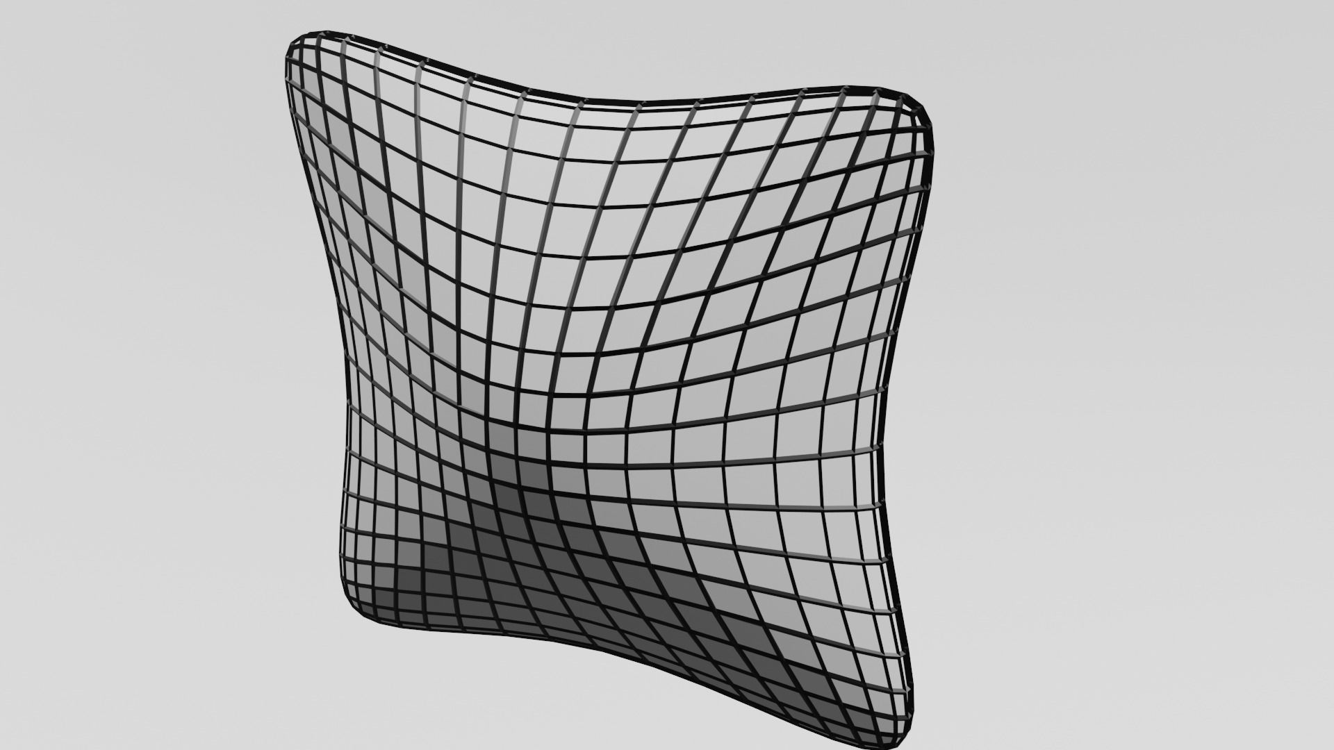 Low polly pillow  Low-poly 3D model_9