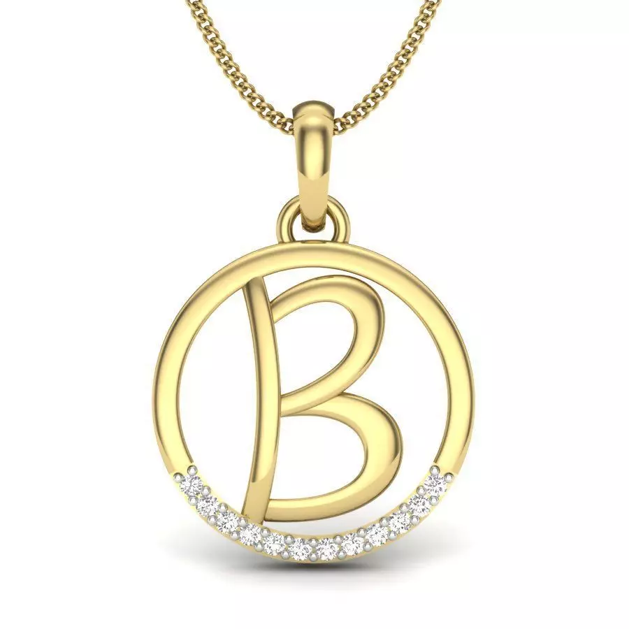 Initial Letter Pendant B 3D print model