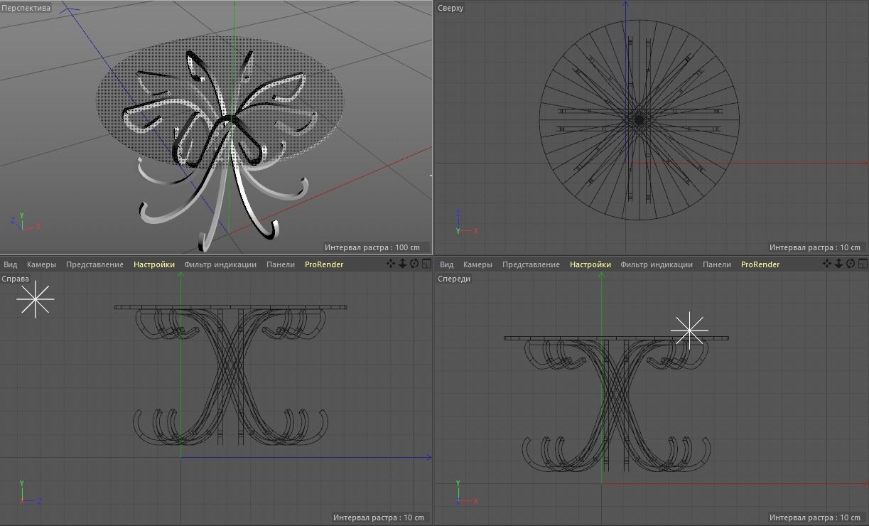 glass table Free low-poly 3D model_2