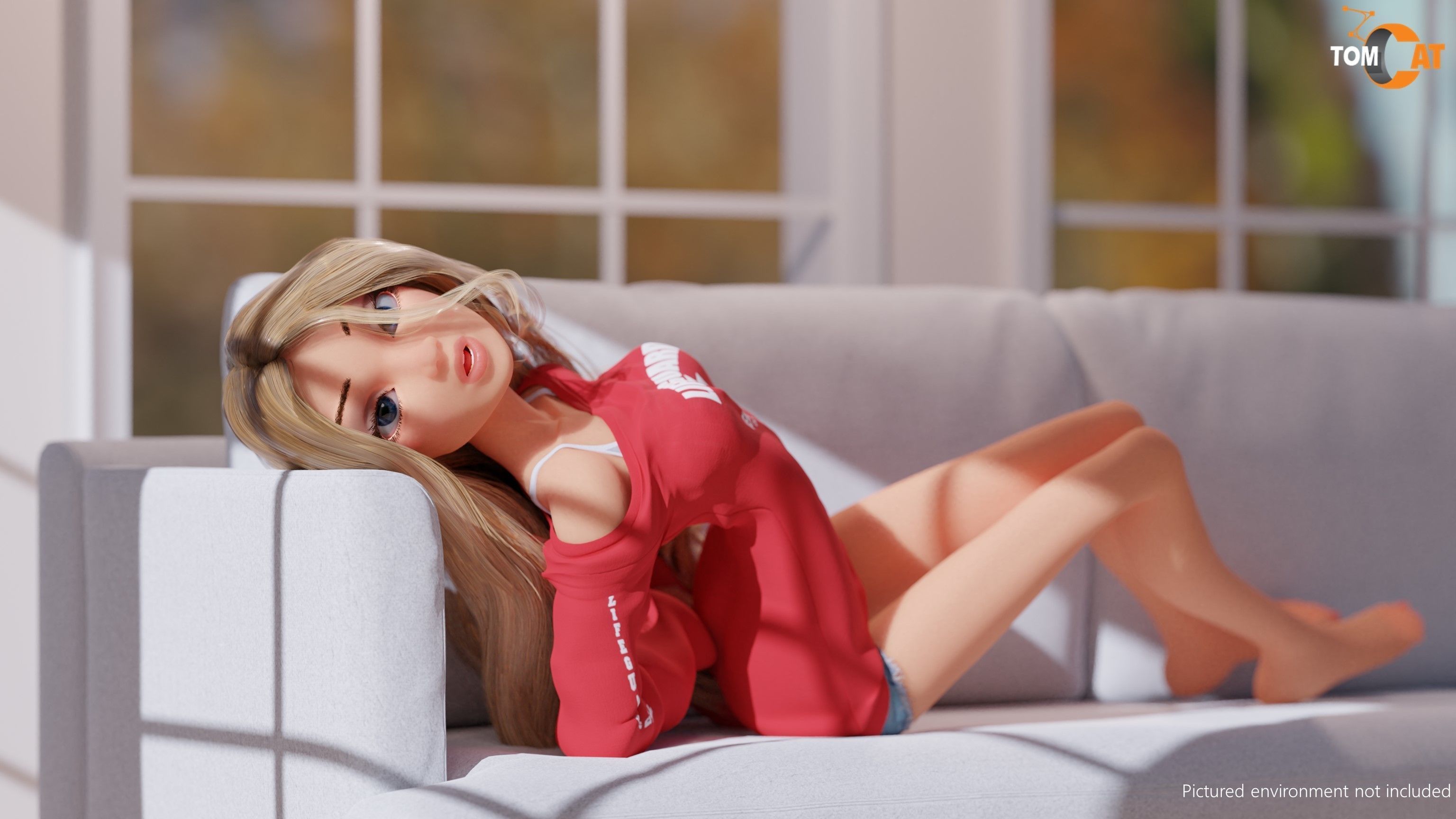 California Girl Rigged Character for Blender and Vtubing 3D model_28