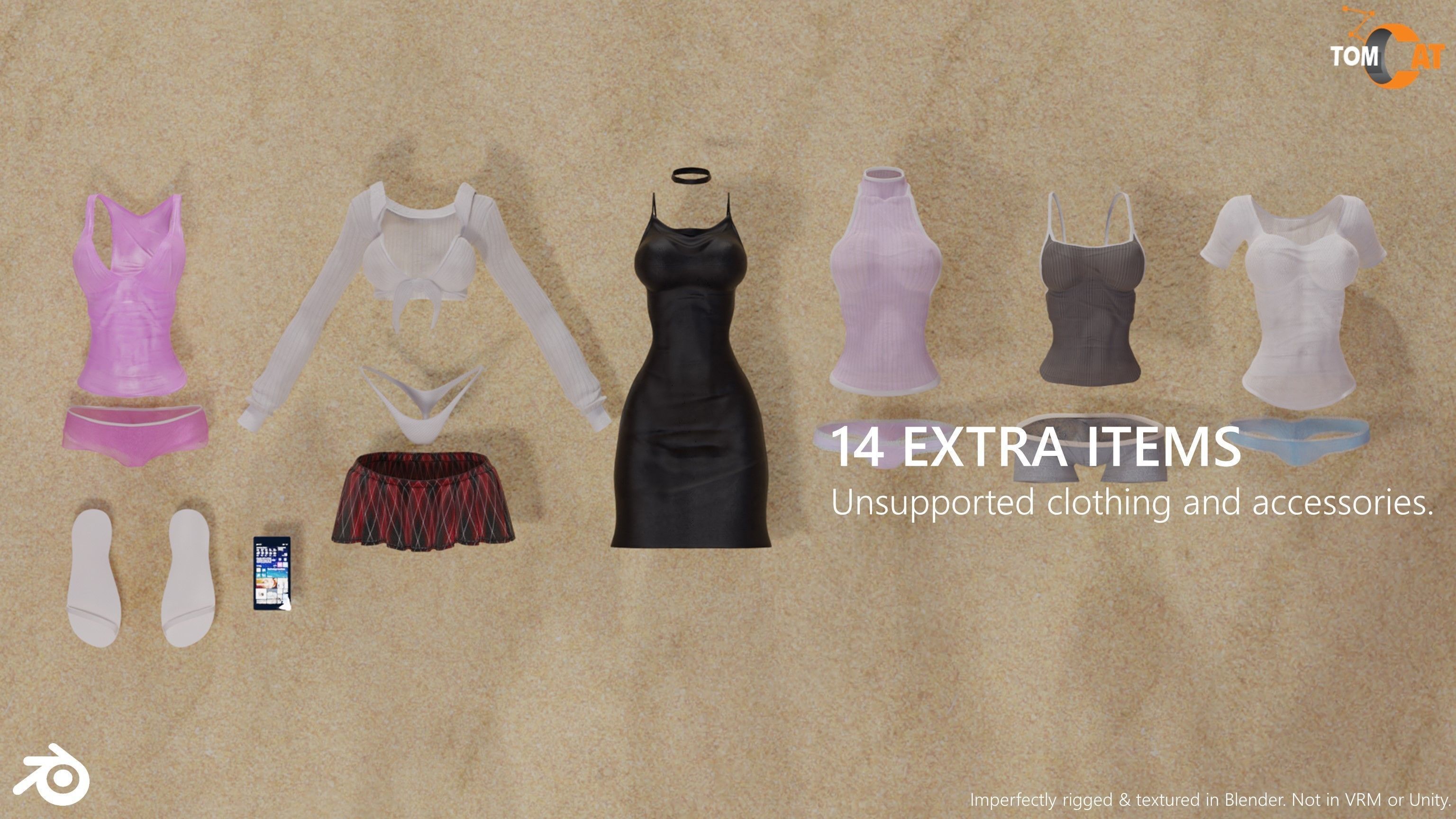 California Girl Rigged Character for Blender and Vtubing 3D model_17