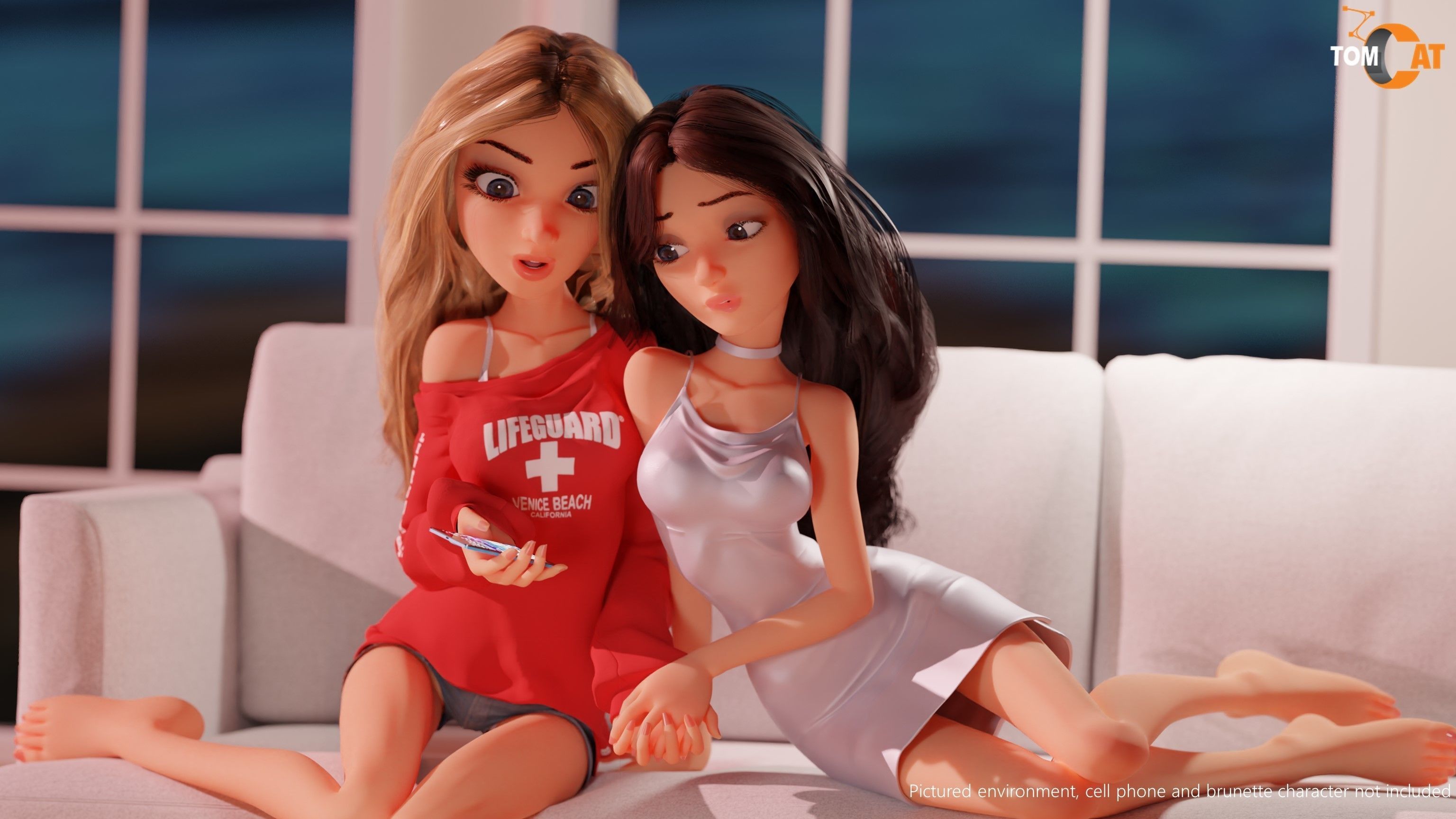 California Girl Rigged Character for Blender and Vtubing 3D model_25