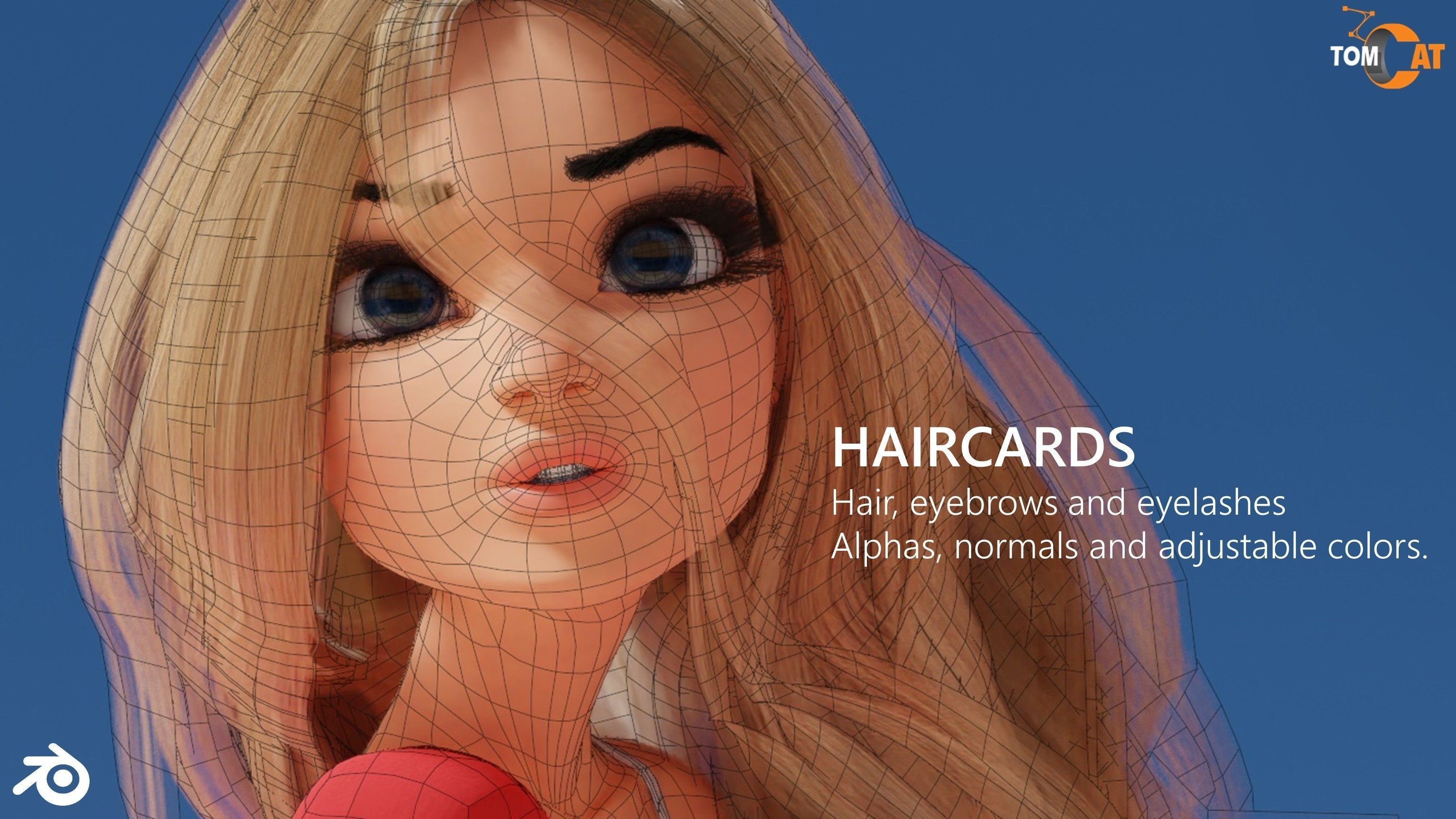 California Girl Rigged Character for Blender and Vtubing 3D model_11