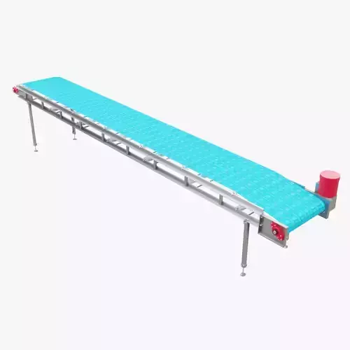 Plastic Modular Belt Conveyor Low-poly 3D model