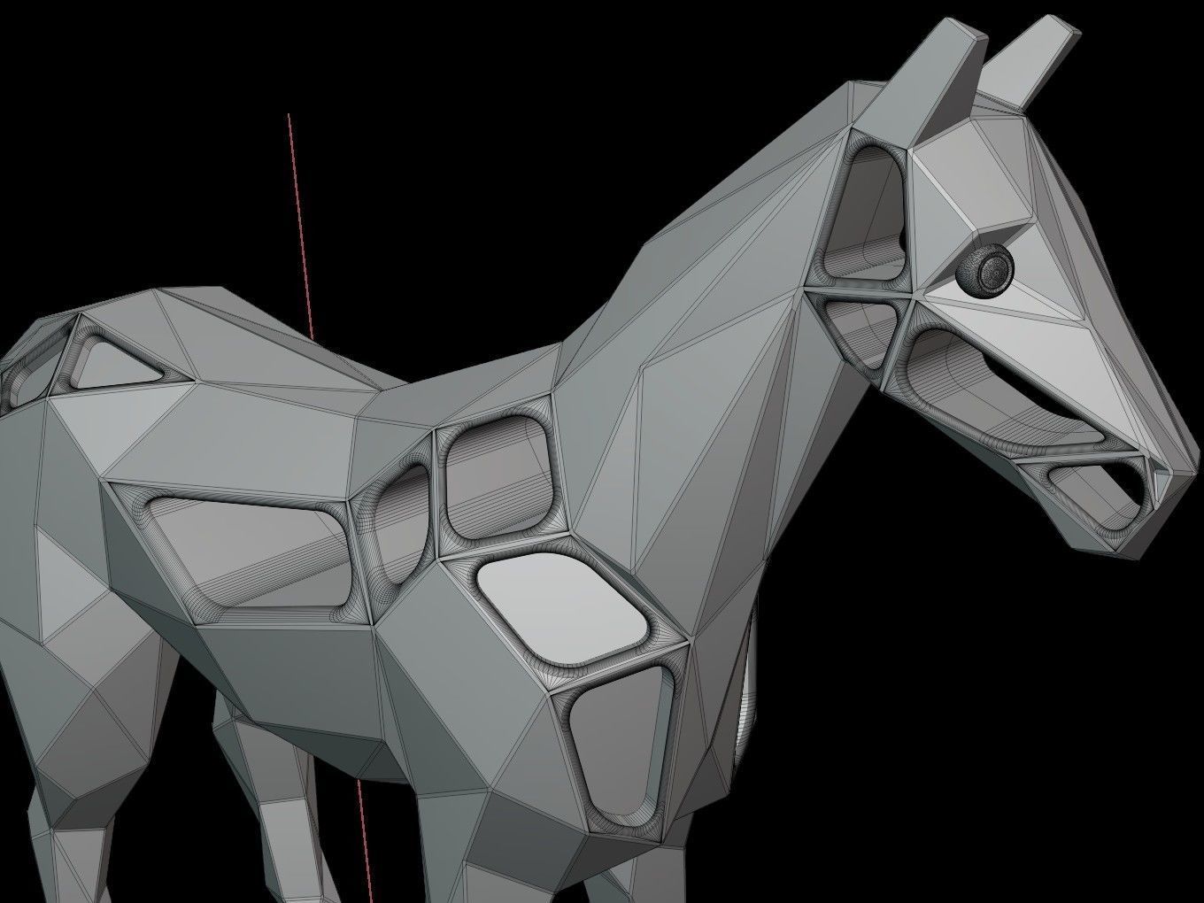 Steampunk Horse Low-poly 3D model_14